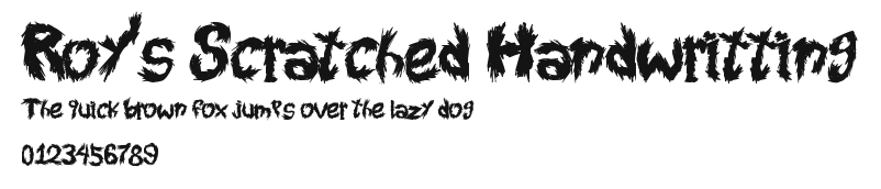 Roy's Scratched Handwritting Preview