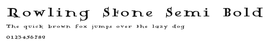 Rowling Stone Semi Bold Preview
