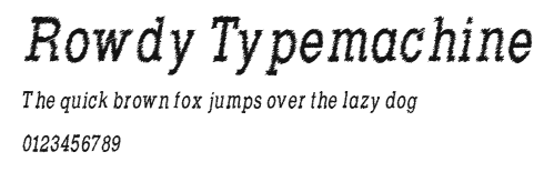 Rowdy Typemachine Preview
