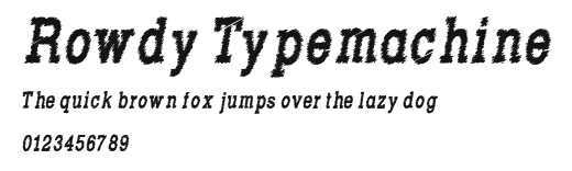 Rowdy Typemachine Preview
