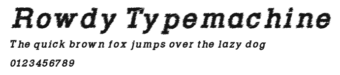 Rowdy Typemachine Preview