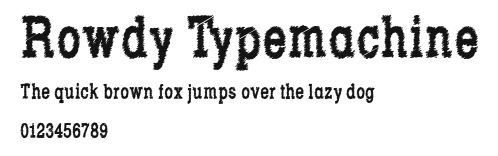 Rowdy Typemachine Preview