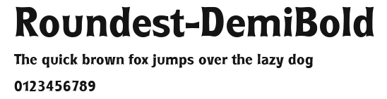 Roundest-DemiBold Preview