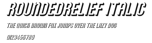 RoundedRelief Italic Preview