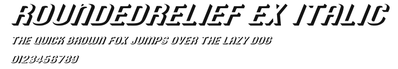 RoundedRelief Ex Italic Preview