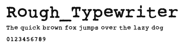 Rough_Typewriter Preview