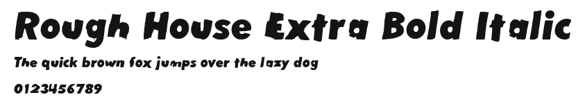 Rough House Extra Bold Italic Preview