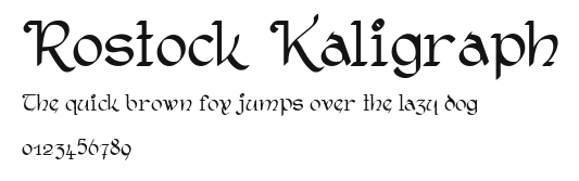Rostock Kaligraph Preview