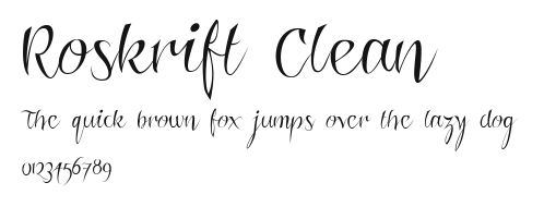 Roskrift Clean Preview