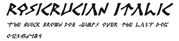 Rosicrucian Italic Preview