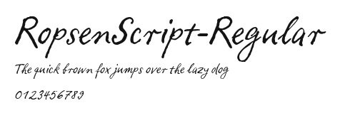 RopsenScript-Regular Preview