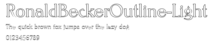 RonaldBeckerOutline-Light Preview