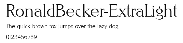 RonaldBecker-ExtraLight Preview