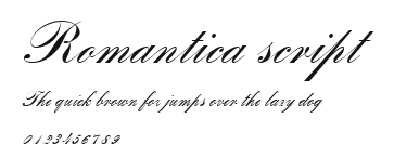 Romantica script Preview