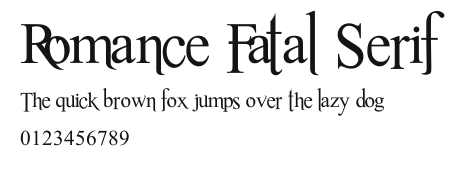 Romance Fatal Serif Preview