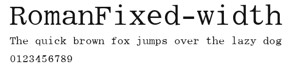 RomanFixed-width Preview