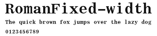 RomanFixed-width Preview