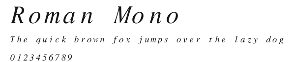 Roman Mono Preview