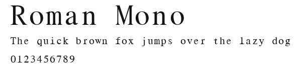 Roman Mono Preview