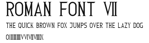 Roman Font 7 Preview