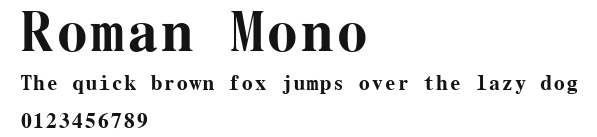 Roman Mono Preview