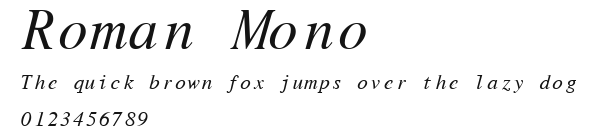 Roman Mono Preview