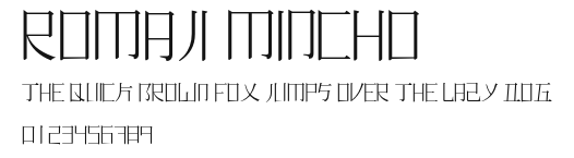 Romaji Mincho Preview