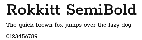 Rokkitt SemiBold Preview