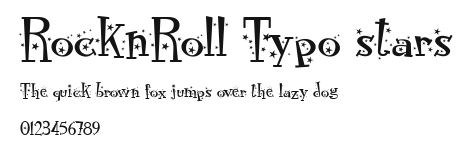 RocknRoll Typo stars Preview