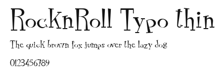 RocknRoll Typo thin Preview