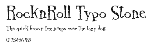 RocknRoll Typo Stone Preview