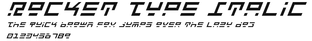 Rocket Type Italic Preview
