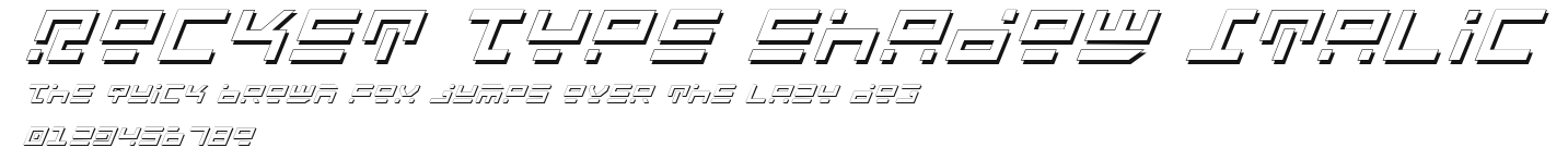 Rocket Type Shadow Italic Preview