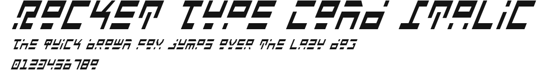 Rocket Type Cond Italic Preview