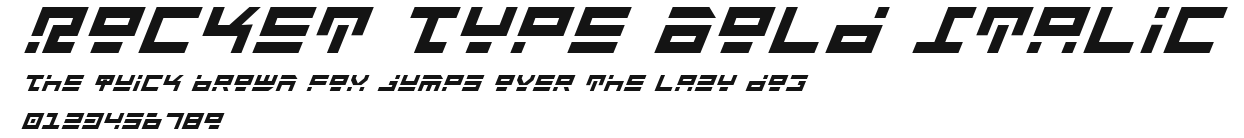 Rocket Type Bold Italic Preview