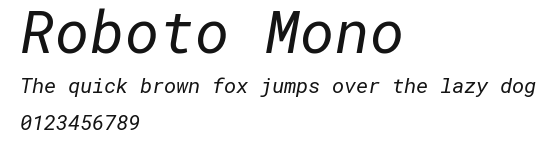 Roboto Mono Preview