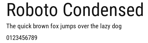 Roboto Condensed Preview