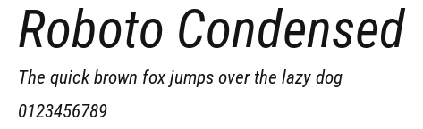 Roboto Condensed Preview