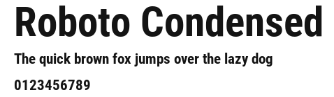 Roboto Condensed Preview