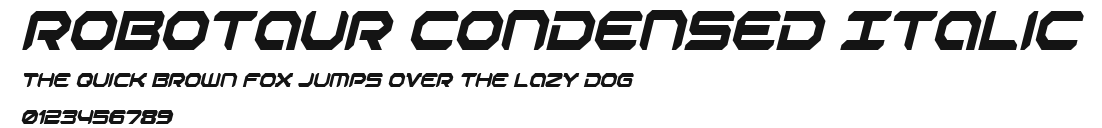 Robotaur Condensed Italic Preview