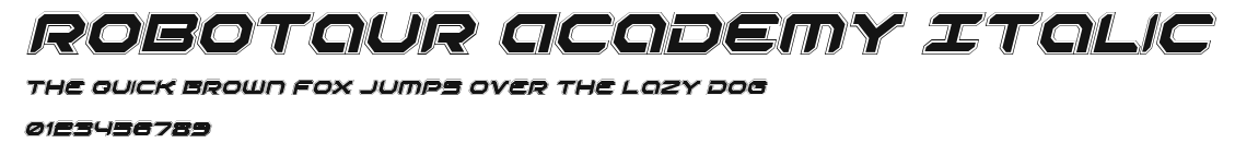 Robotaur Academy Italic Preview