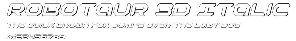 Robotaur 3D Italic Preview