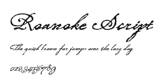 Roanoke Script Preview