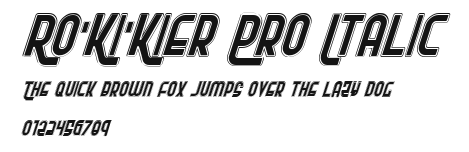 Ro'Ki'Kier Pro Italic Preview