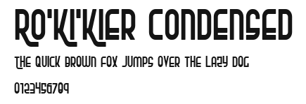 Ro'Ki'Kier Condensed Preview