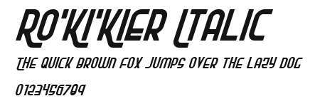Ro'Ki'Kier Italic Preview