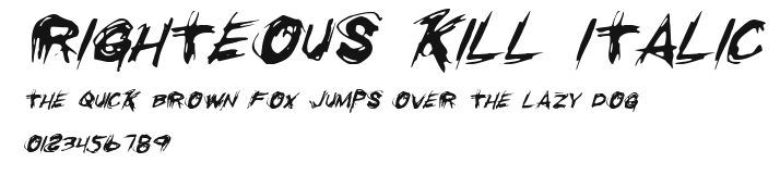 Righteous Kill Italic Preview