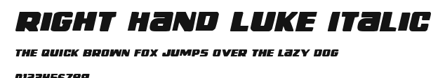 Right Hand Luke Italic Preview