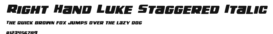 Right Hand Luke Staggered Italic Preview