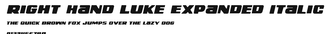 Right Hand Luke Expanded Italic Preview